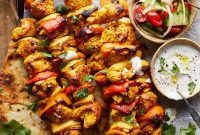 Simple Oven Roasted Chicken Kabobs