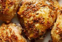 Crispy Baked Garlic Butter Chicken Thighs
