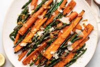 Golden Roasted Green Beans and Carrots