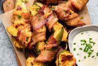 Golden Air Fryer Bacon-Wrapped Jalapeño Poppers