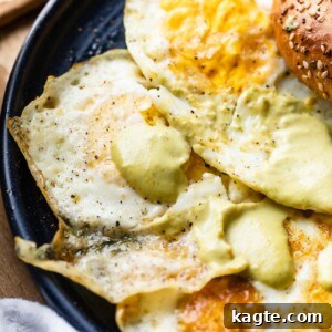 Over Hard Eggs on a plate, ready to be served.