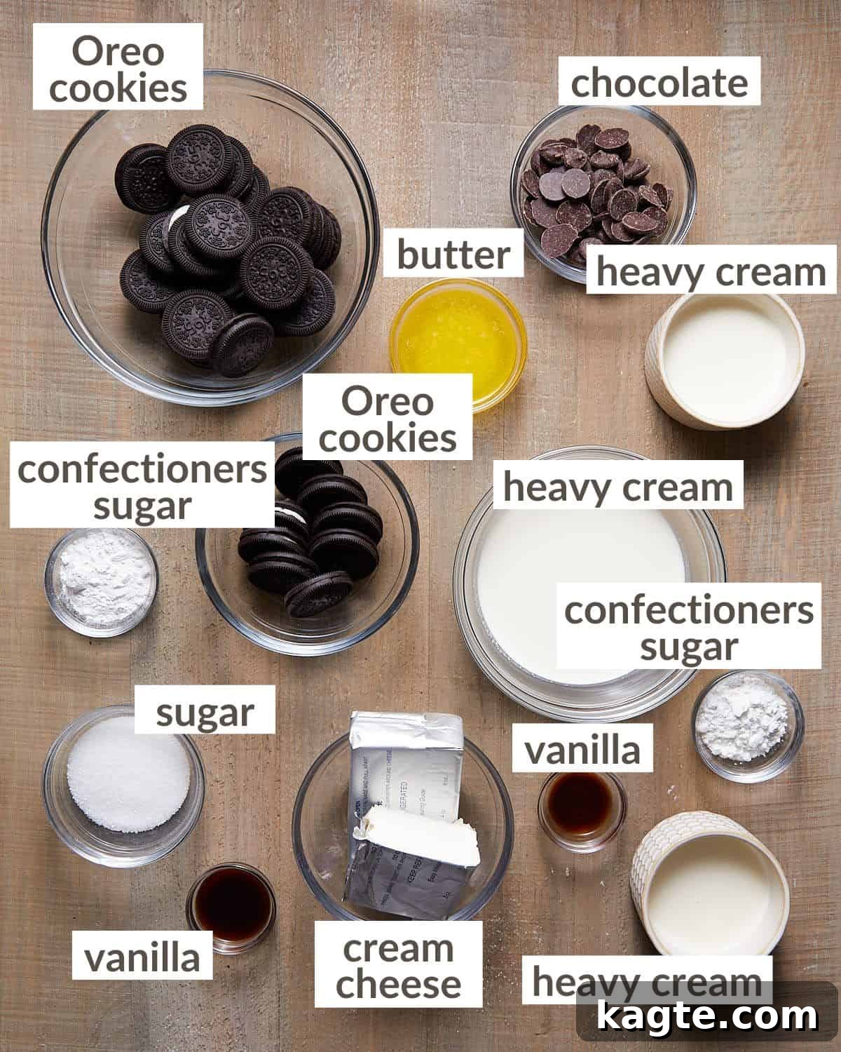 Effortless Oreo Cheesecake Bliss 3 Ingredients needed to make no bake oreo cheesecake pie.