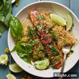 Creamy Coconut Lime Salmon ready to be served.