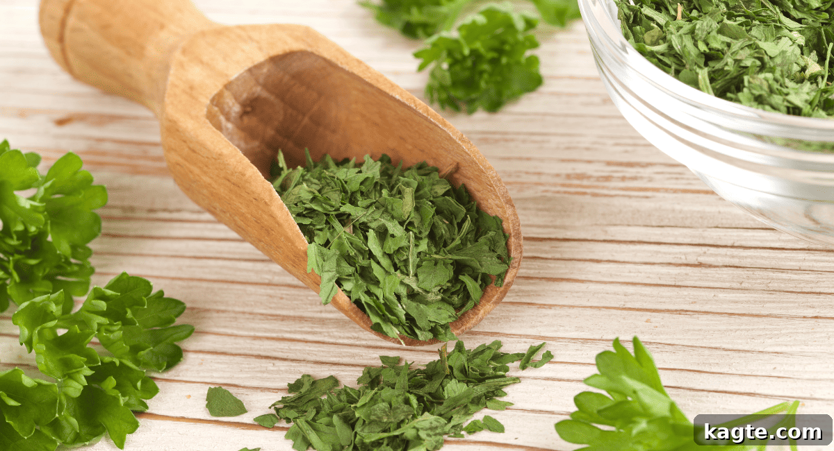 12 Savvy Celery Swaps 13 A vibrant bunch of fresh curly parsley, commonly used as a garnish or to add a fresh, clean flavor to meals.