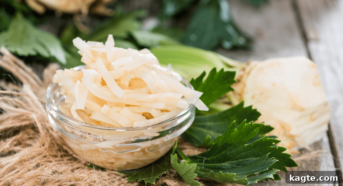 12 Savvy Celery Swaps 6 A gnarly celeriac root, also known as celery root, with its distinctive rough, textured exterior, hinting at its earthy flavor.