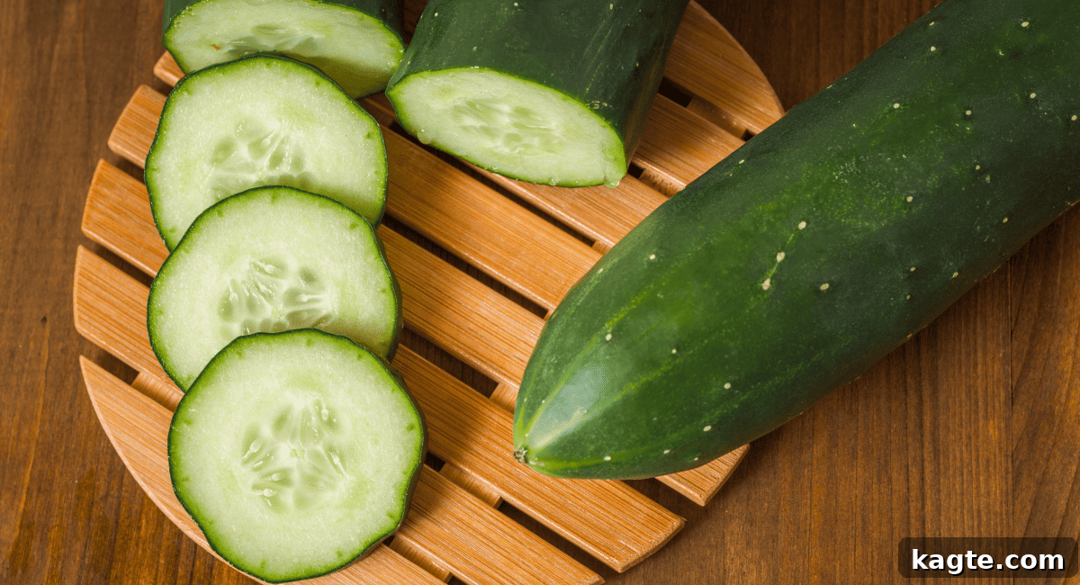 12 Savvy Celery Swaps 8 Close-up of freshly sliced cucumber pieces, highlighting their refreshing, watery texture and vibrant green skin.