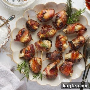 Creamy Bacon Date Bites 6 Bacon Wrapped Dates with Cream Cheese