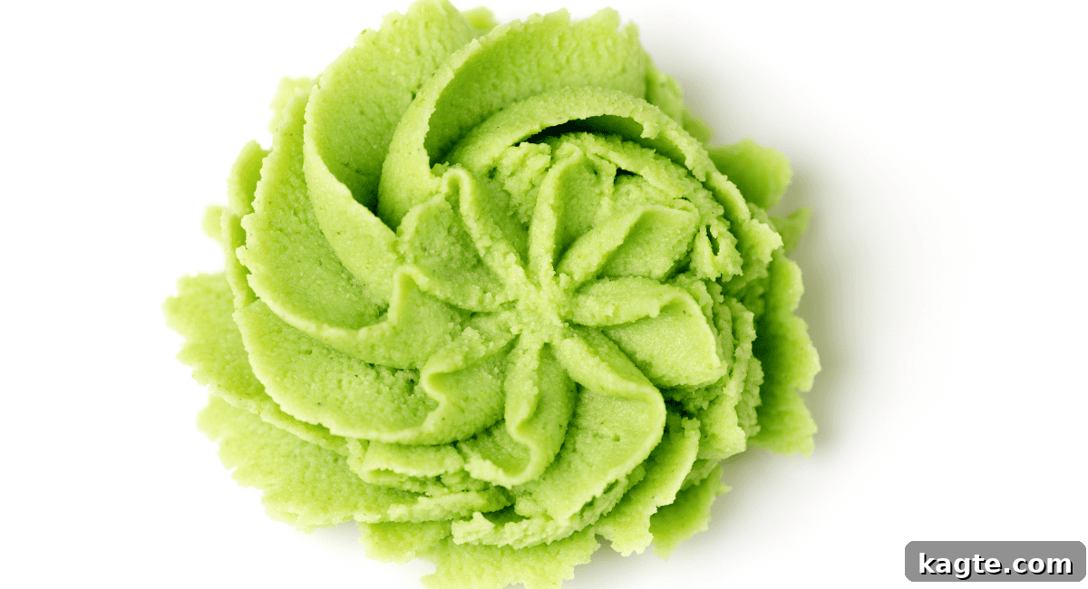 Overhead image of wasabi. 