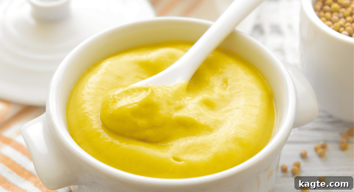 Up close image of yellow mustard.
