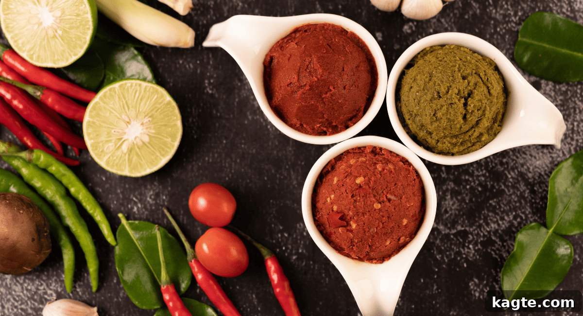 Overhead image of curry paste.