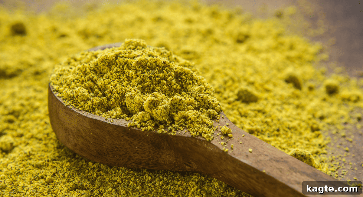 Overhead image of stone ground mustard.