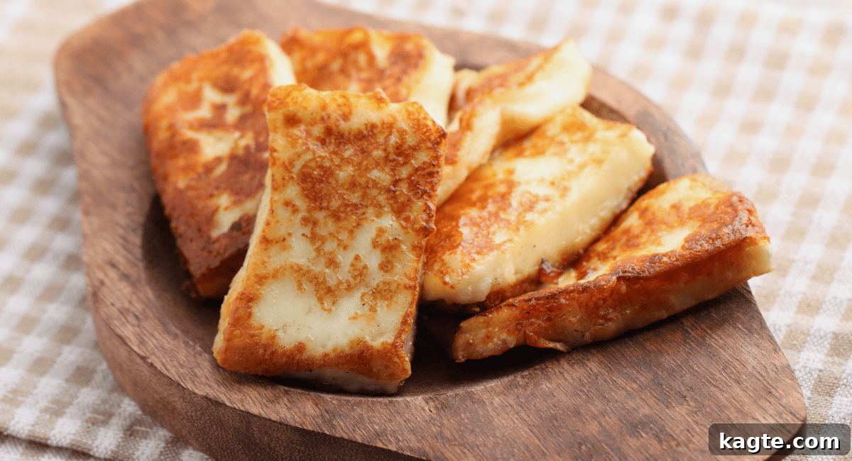 10 Perfect Feta Cheese Swaps 3 Overhead image of halloumi cheese.
