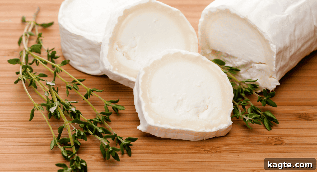 10 Perfect Feta Cheese Swaps 6 Overhead photo of goat cheese.