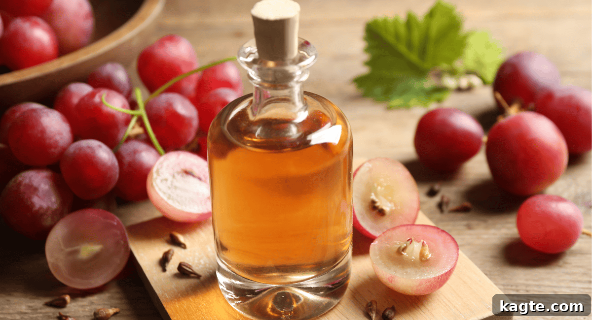 Beyond Canola: 10 Ingenious Baking Oil Swaps 7 Up close image of grapeseed oil.