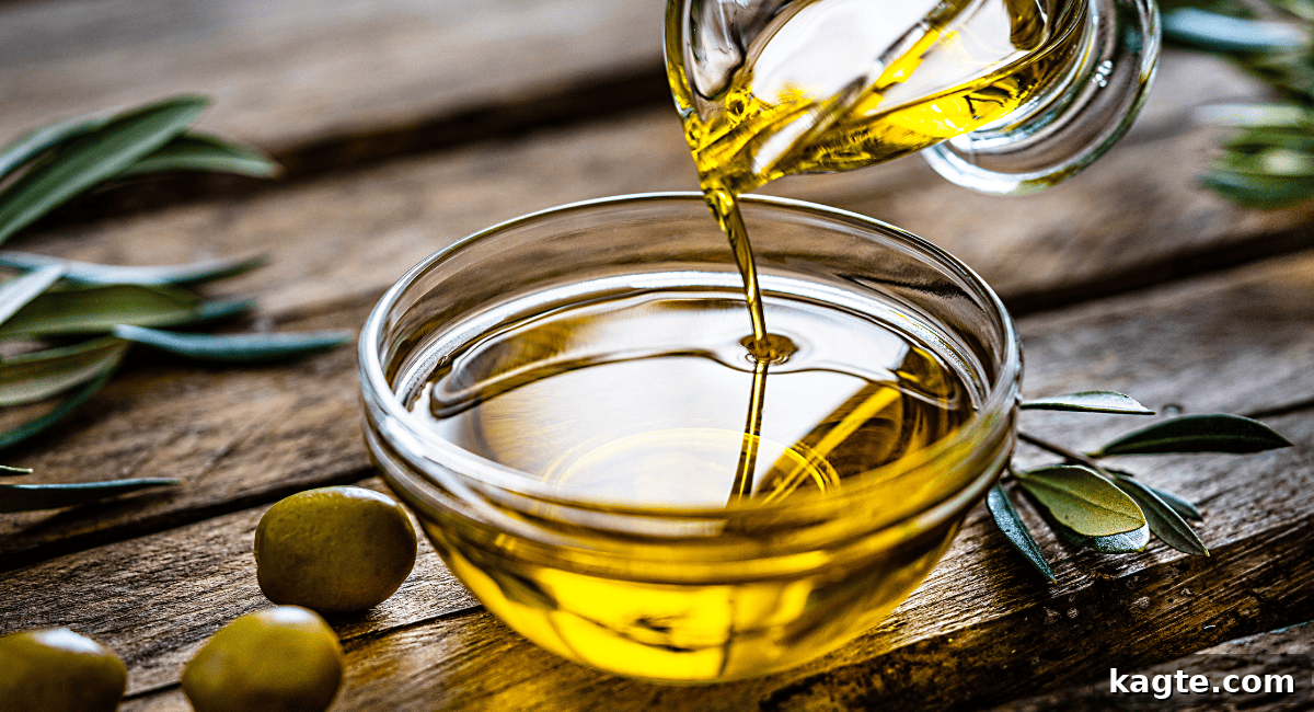 Beyond Canola: 10 Ingenious Baking Oil Swaps 8 Up close image of olive oil.