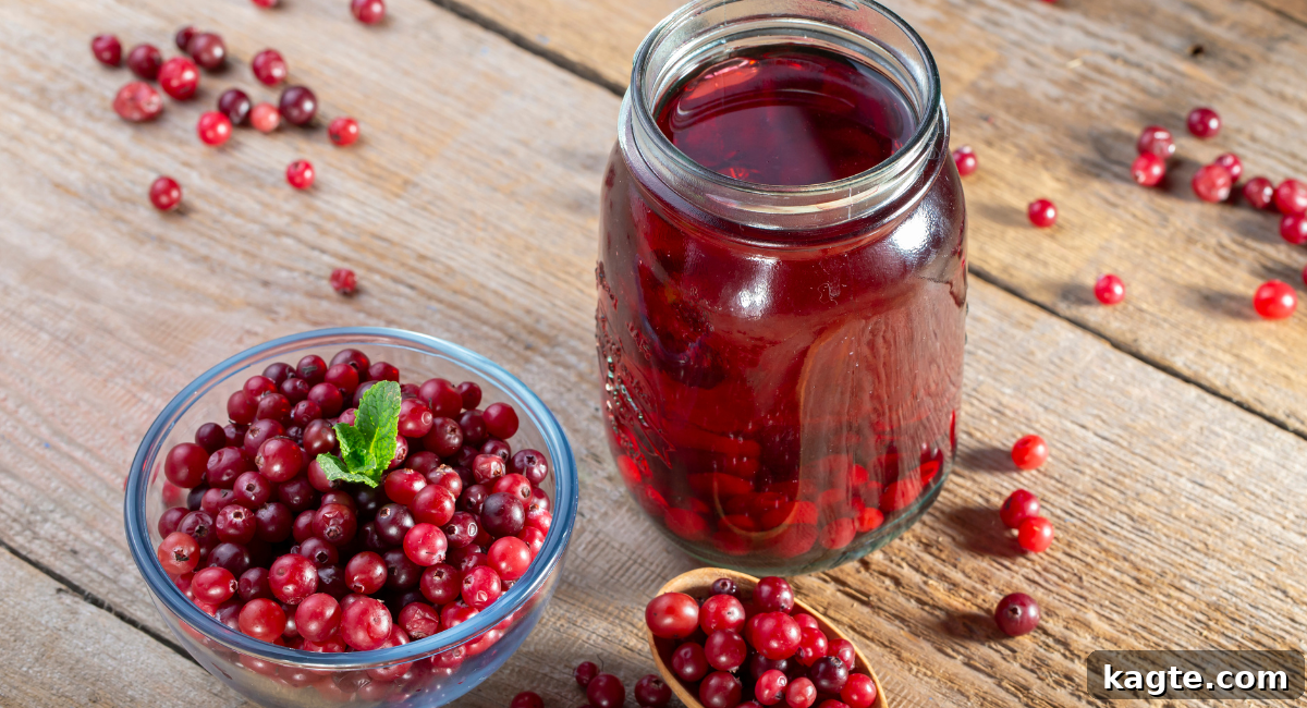 Top 12 Orange Juice Substitutes for Cooking and Baking 8 Overhead image of a glass of vibrant ruby-red cranberry juice, surrounded by fresh, ripe cranberries, emphasizing its natural tartness.