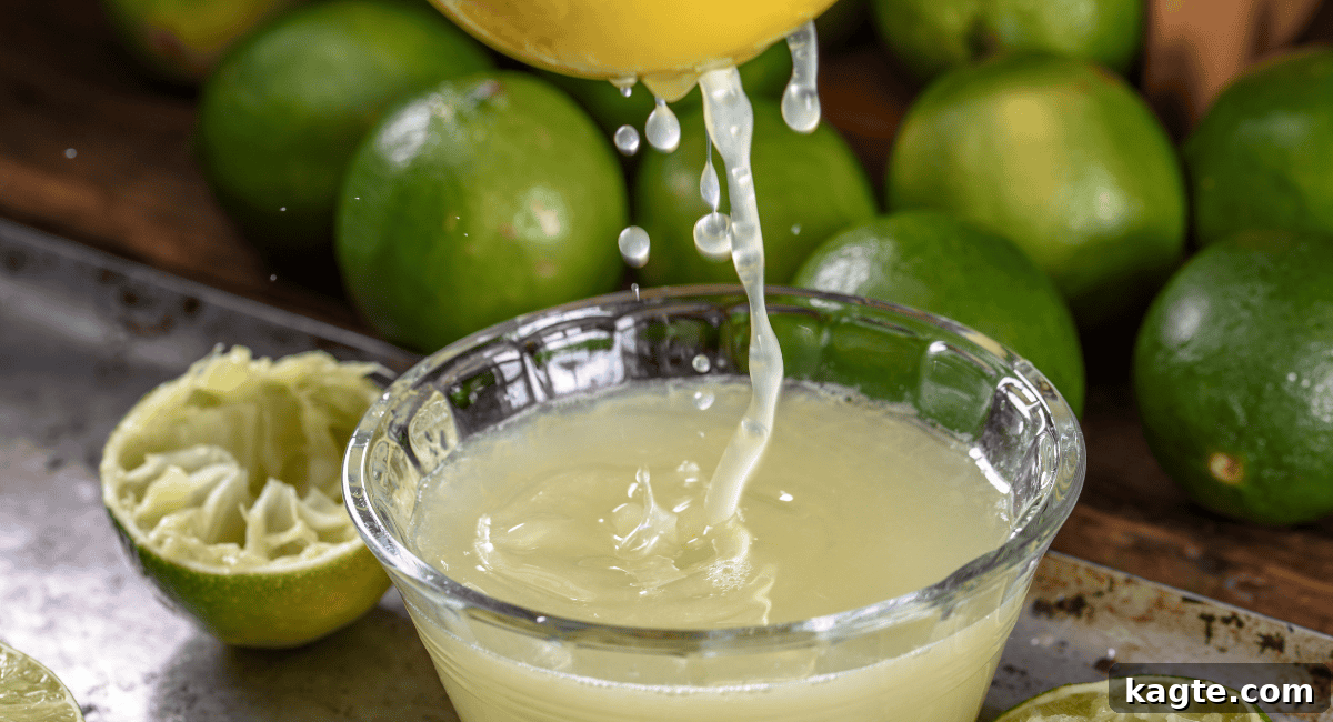 Clever Replacements for Rice Vinegar 7 Up close photo of limes being squeezed into a small glass container.