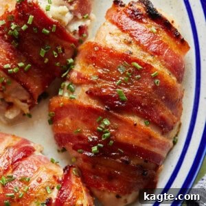 Bacon Wrapped Stuffed Chicken Breast