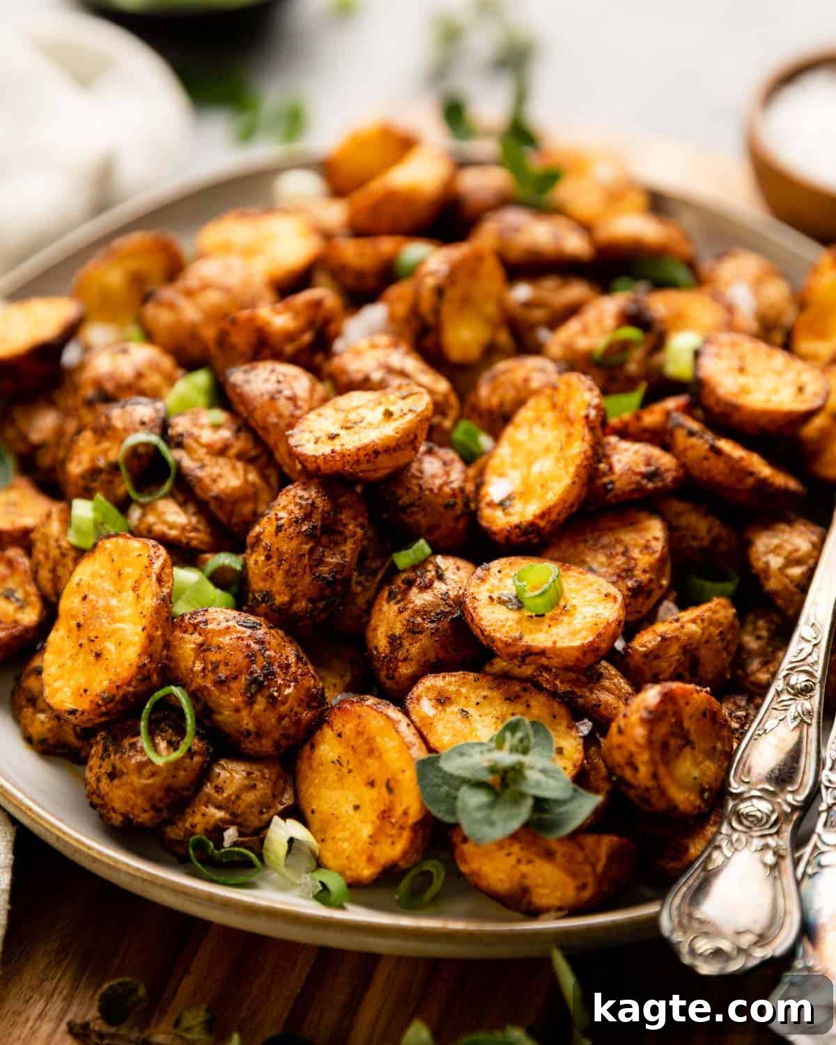 finished air fryer breakfast potatoes