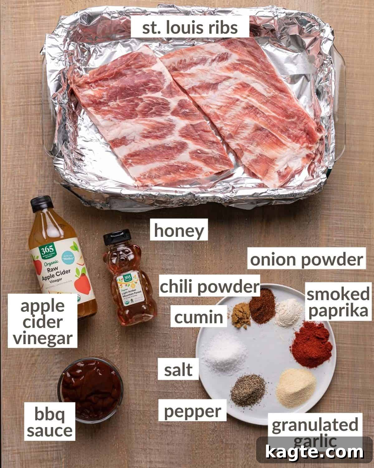 Fall-Off-The-Bone St Louis Ribs Oven Masterpiece 3 Ingredients needed to make baked bbq st louis ribs.