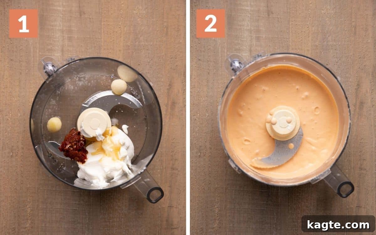 Smoky Chipotle Lime Crema 4 2 photos. All ingredients for chipotle sauce in food processor. Blended sauce.