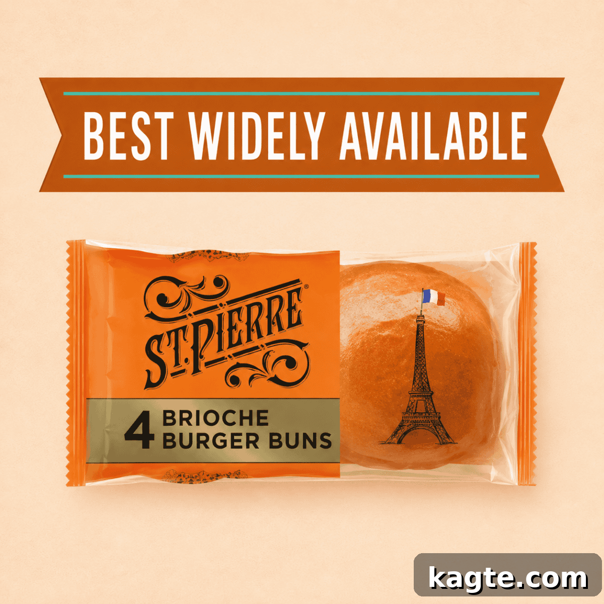 Top Store-Bought Hamburger Buns That Make Great Burgers 4 Package of St. Pierre Brioche Burger Buns.